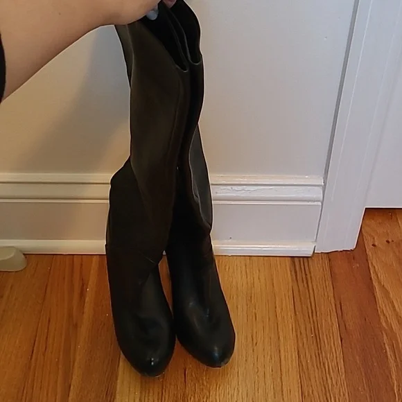 Dolce Vita Black Leather Knee Hi Boots Y2K - Picture 3 of 10